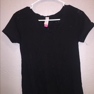 Black destressed t-shirt